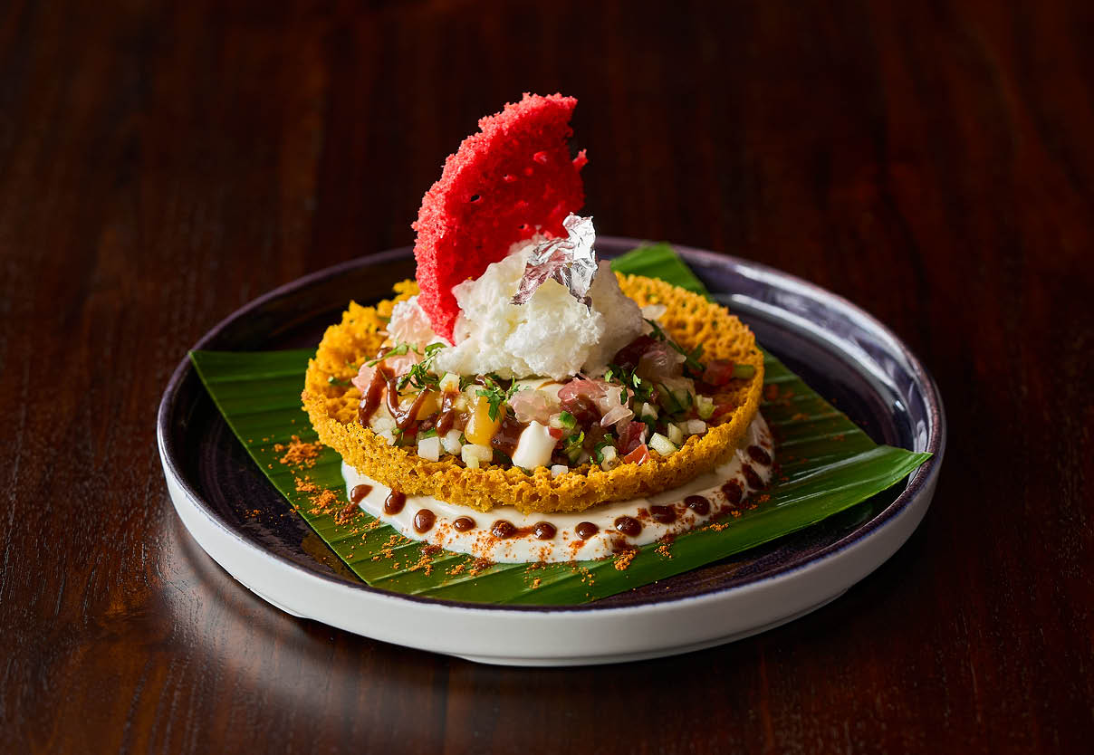 Ghevar Chaat at Chutney Mary