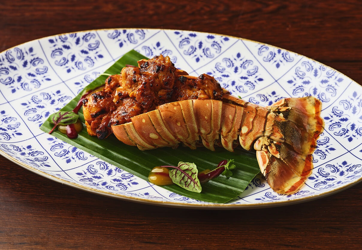 Tandoori Lobster served off the shell