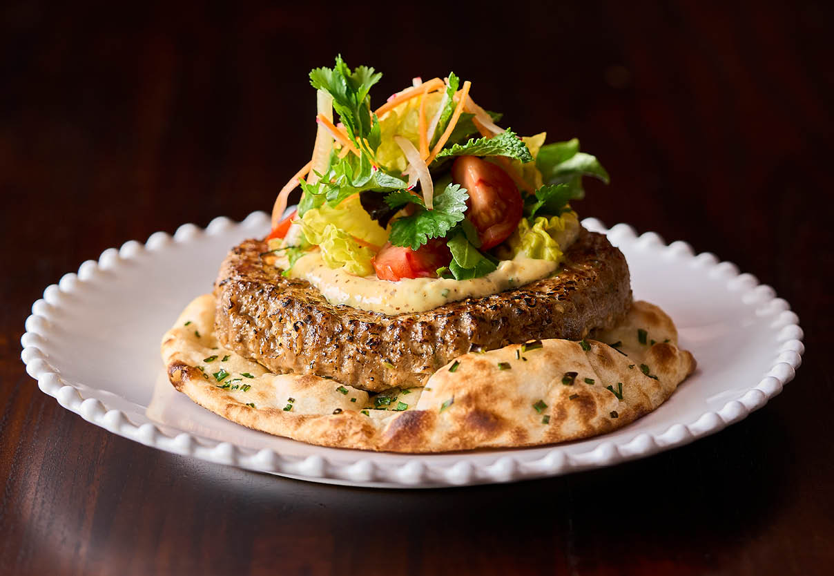 Chapli Kebab on Naan at Chutney Mary