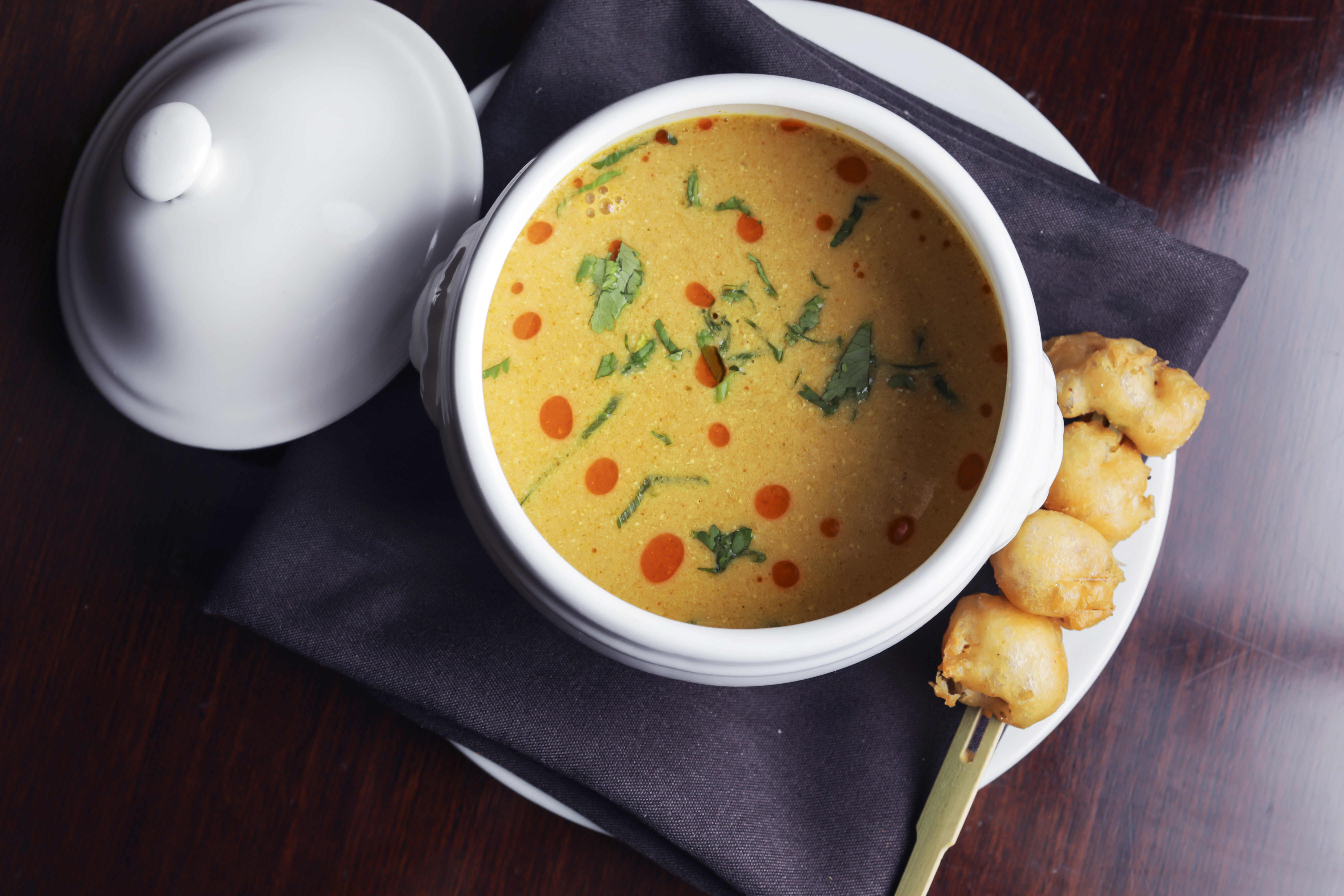Curried Chestnut Soup at Chutney Mary