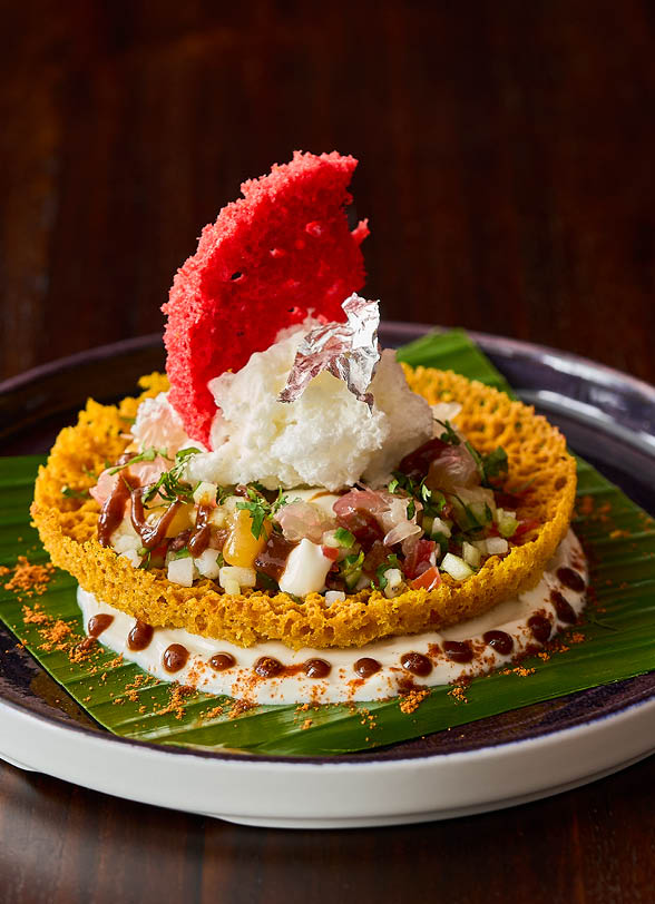 Ghevar Chaat at Chutney Mary