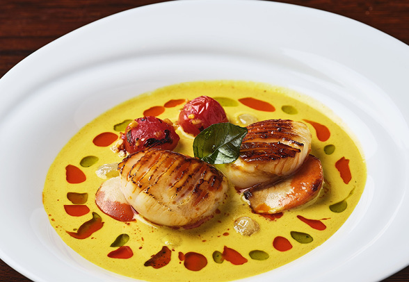 Scallops in Mangalorean Sauce - Chutney Mary A la carte menu