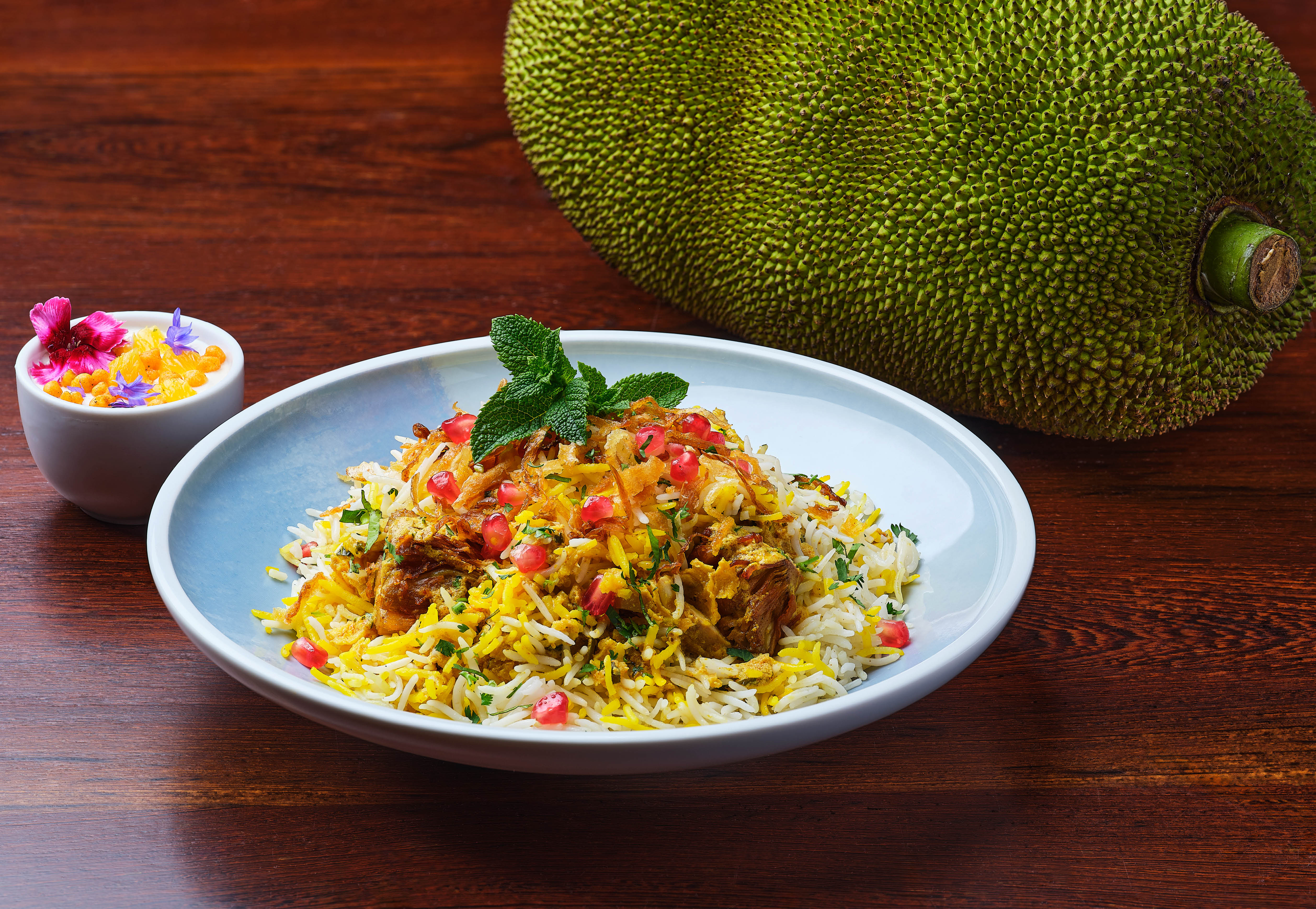 Kayasth Jackfruit Biryani - plated